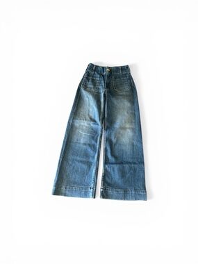 Maeve Women’s Wide Leg Jeans in Washed Blue Denim